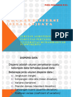 Ukuran Dispersi (Sebaran) Data: Jurusan Agroteknologi Fakultas Pertanian Universitas Muhammadiyah Purwokerto