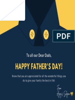 Blue Yellow Step Dad Fathers Day Card