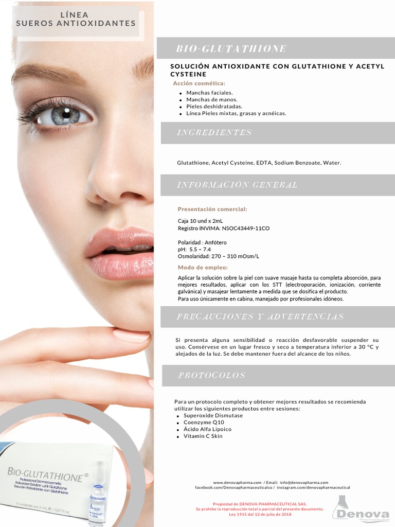 Glutathione y Acetyl Cysteine en Ecuador | PDF | Sustancias químicas
