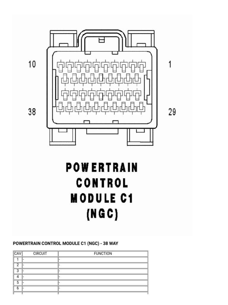 Powertrain Control Module C1 Diagram | PDF