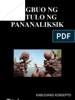 Pagbuo NG Titulo NG Pananaliksik