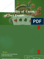 Probability of Union of Two Events