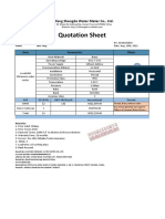 Quotation Sheet: Kaifeng Shengda Water Meter Co., LTD