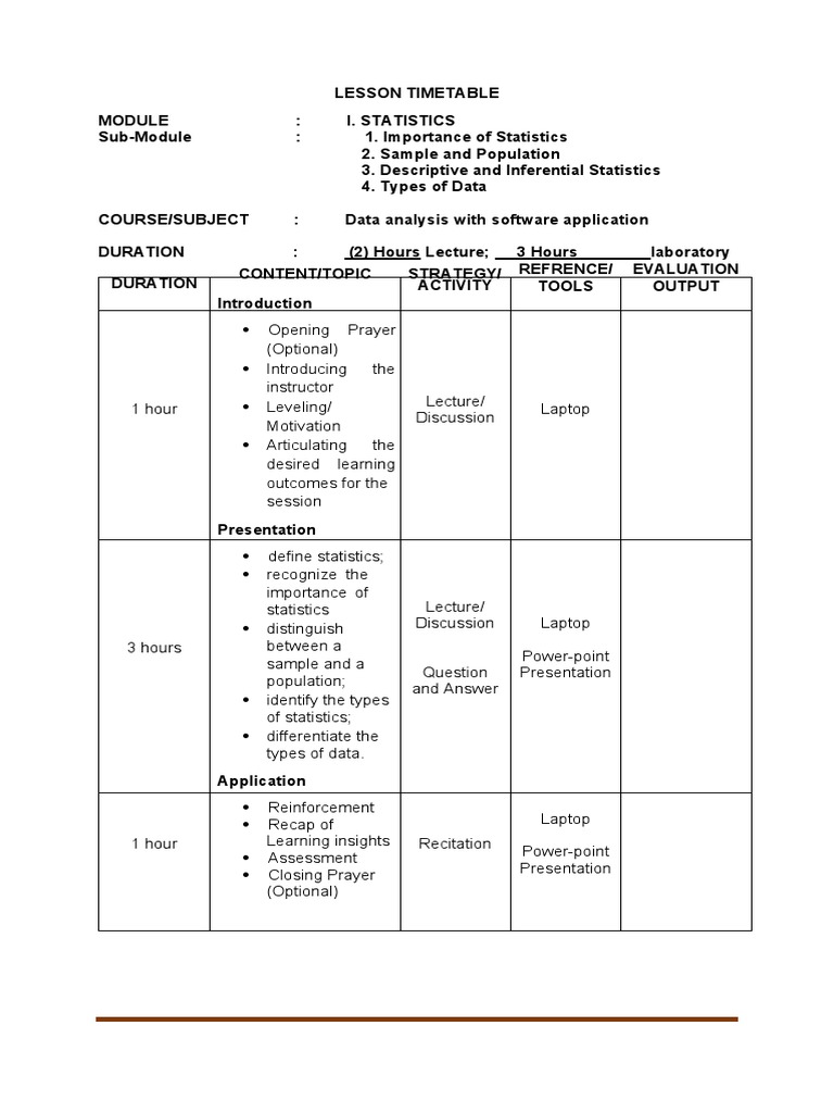 Statistics for Data Analysis Course | PDF | Level Of Measurement ...