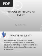 Purpose of Pricing An Event