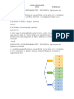 Problemas de probabilidad y estadística resueltos con diagramas de árbol y combinaciones