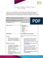 Methodology in Foreign Language Teaching - Phase 3 - CALL Activity