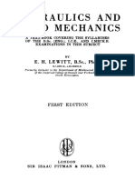 Hydraulics and Fluid Mechanics - by E.H. Lewit
