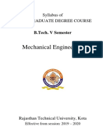 Mechanical Engineering: Syllabus of Undergraduate Degree Course