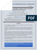 Observational Study of Incidence of Rotator Cuff Tear in Patients With Shoulder Pain and Stiffness