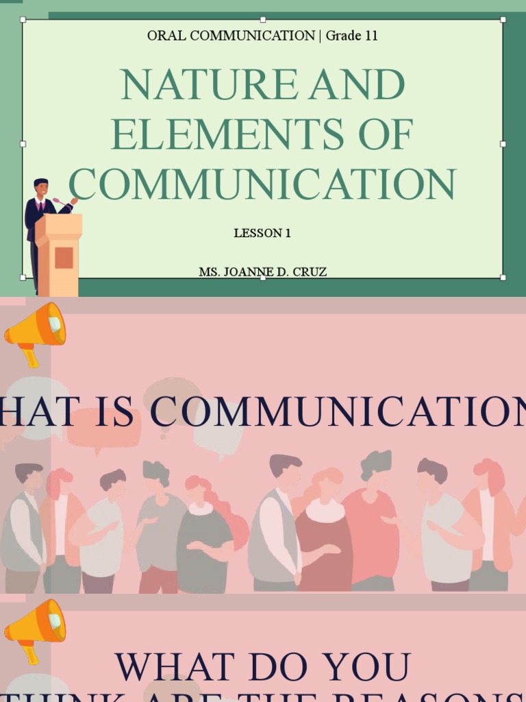 ORAL COMMUNICATION Grade 11 PDF Communication Nonverbal Communication