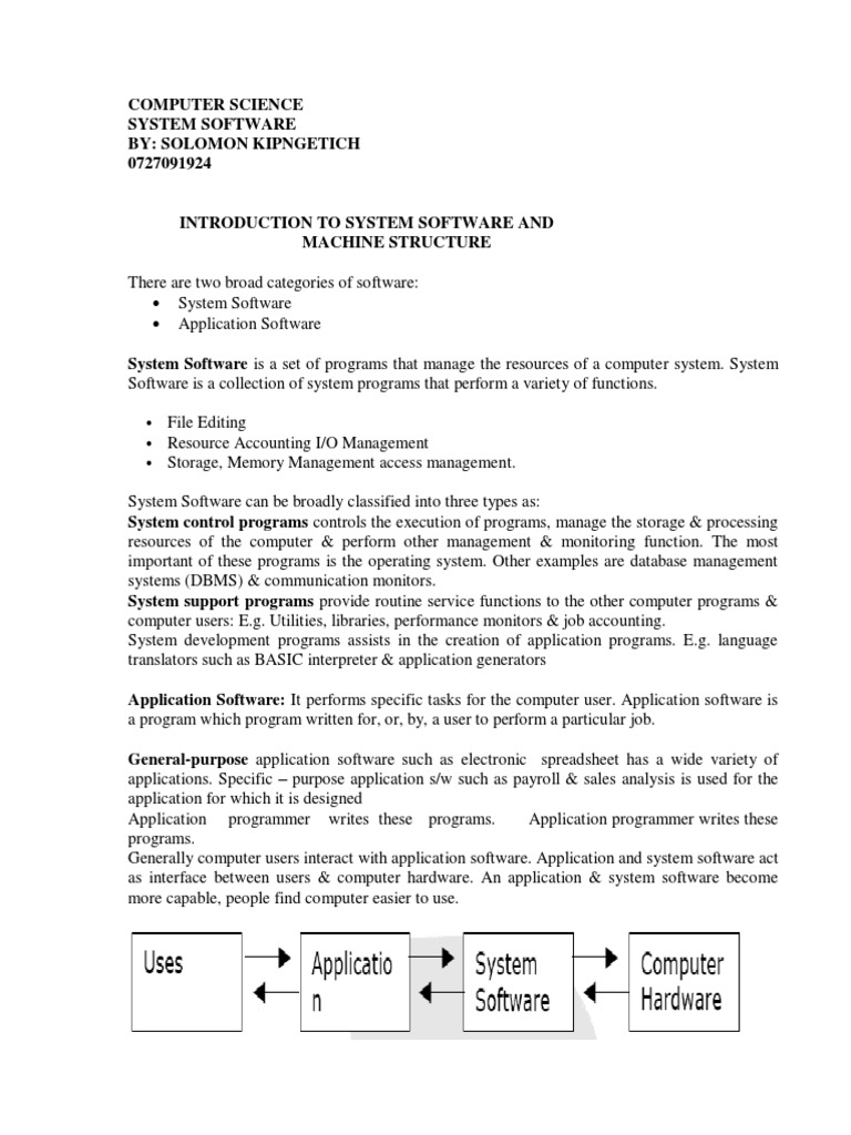 Computer Science Notes On System Software | PDF | Operating System ... image.