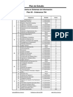 Plan 95 - Plan de Estudio - Ing Sistemas de Informacion