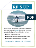 Surf'S Up: To Sign Up For A Lesson, Call 555-SURF!