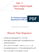 Introduction To Digital Signal Processing: Unit - I