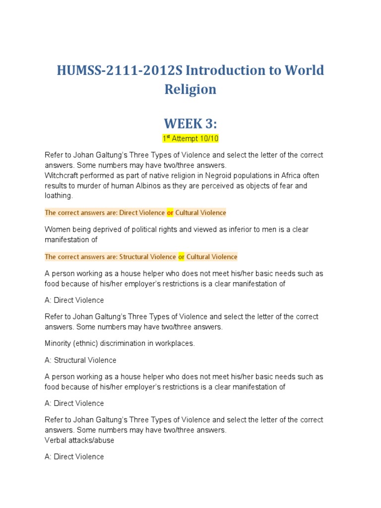HUMSS-2111 World Religion Week 1-15 by Wewo | PDF | Prophets And ...