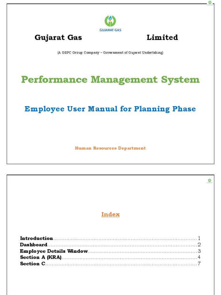 Gujarat Gas PMS Employee Manual | PDF | Internet | World Wide Web