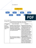 Sample Academic Text Structure and Description Example Line