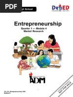 Quarter 1 - Module 4 Market Research: CO - Q1 - Entrepreneurship SHS CO - Q1 - Entrepreneurship SHS