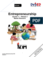 Quarter 1 - Module 4 Market Research: CO - Q1 - Entrepreneurship SHS CO - Q1 - Entrepreneurship SHS