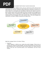 Language Used in Academic Texts From Various Disciplines