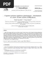 Cognitive Emotion Regulation Questionnaire - Development of A Short 18-Item Version (CERQ-short)