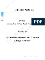 Systems Development and Program Change Activities