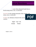 Chapter 2 - Part 2 Chemical Reactions