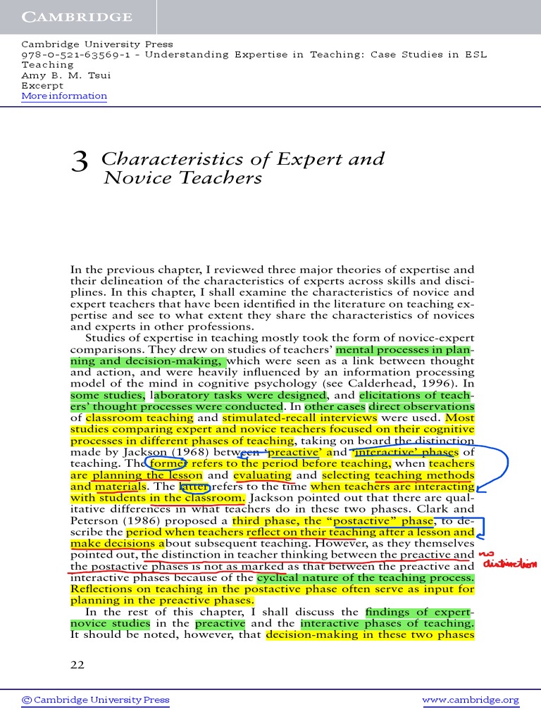 Characteristics of Experts and Novice Teacher | PDF | Expert | Teachers