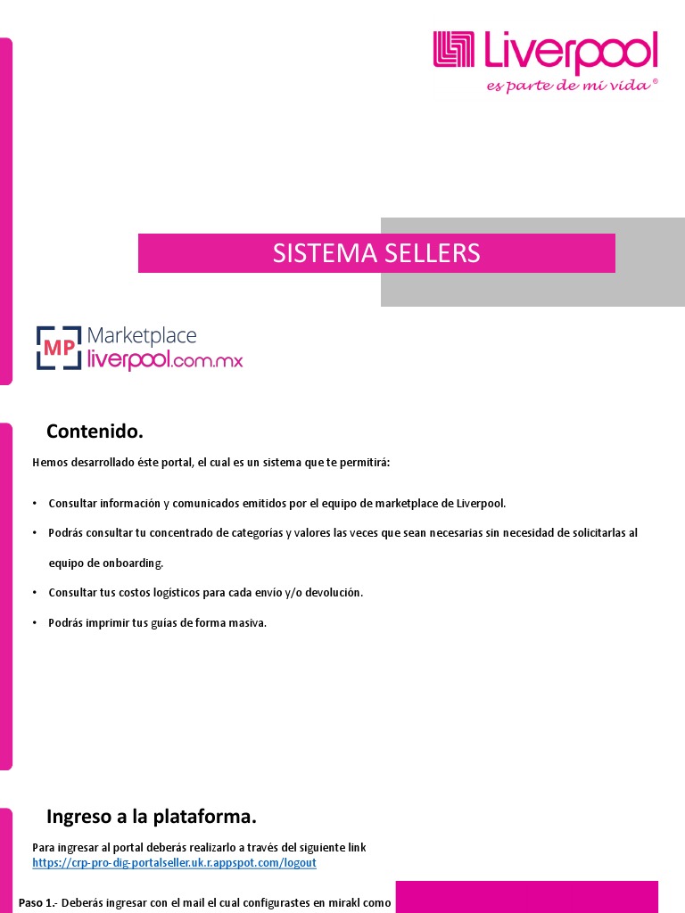 Guía del Portal Seller de Liverpool | PDF | Informática