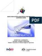 BEAM LG Gr. 8 Module 6-Mathematics Operations On Rational Algebraic Expressions