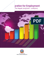 Nepal Labor Migration Status Report 2015 16 To 2016 17