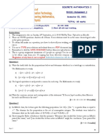 Instructions:: Discrete Mathematics I MA161 Assignment 1 Semester II, 2021 TOTAL: 60 Marks