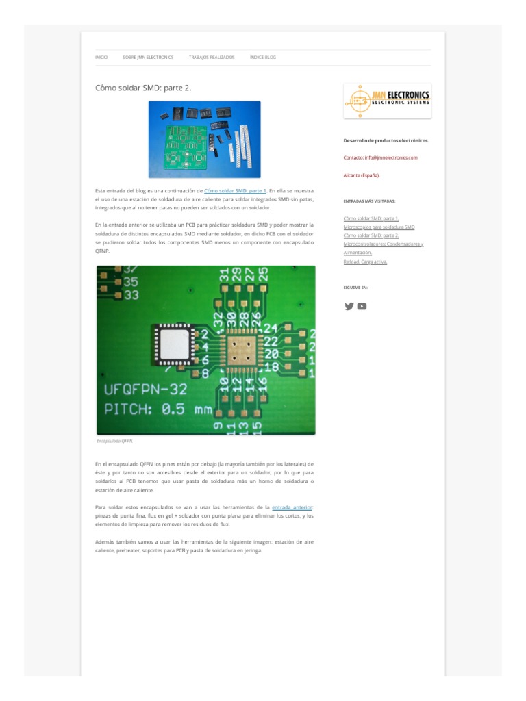 Soldadura SMD - Estación de Aire Caliente para Remover y Soldar 