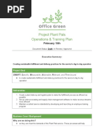 Project Plant Pals Operations & Training Plan: February 15th