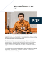Indonesia Optimizes Role of Industry To Spur Economic Recovery