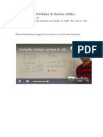 10.note Small Mistake in Below Video