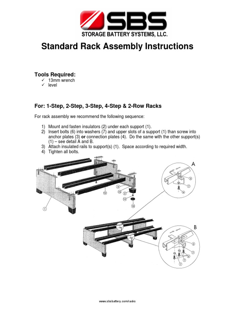 Rack Assembly Instructions Guide | PDF | Nut (Hardware) | Equipment