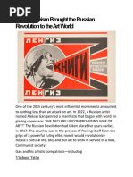 Constructivism Brought The Russian Revolution To The Art World