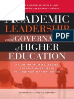 Academic Leadership and Governance of Higher Education A Guide For Trustees, Leaders, and Aspiring Leaders of HE