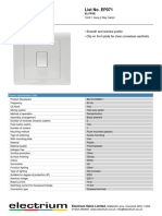 List No. EP071: - Smooth and Slimline Profile - Clip On Front Plate For Clean Screwless Aesthetic