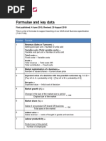 Formulae and Key Data: Number Formula