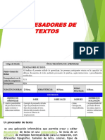 PROCESADORES DE TEXTOS - PRIMERA CLASE