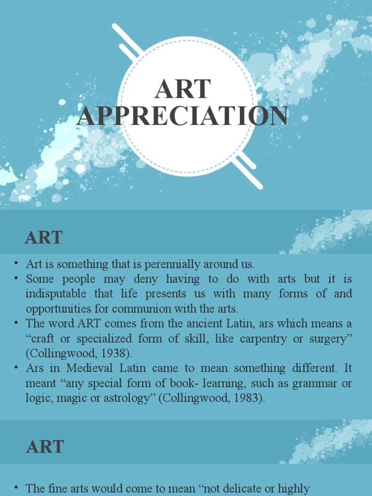Understanding Art Appreciation Creativity, Imagination, Expression and