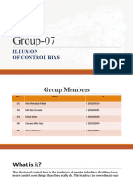 Group 07 Chapter 10 Illusion Control of Bias