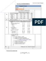 Calculo de Rendimiento - Cargador Frontal