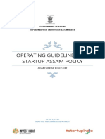 Operating Guidlines For Startup Assam - Govgt Approved Final Ver 1