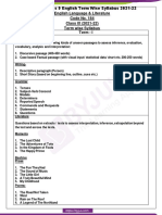 English Language & Literature Code No. 184 Class IX (2021-22) Term Wise Syllabus Term - I CBSE Class 9 English Term Wise Syllabus 2021-22