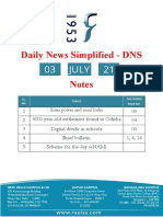 Daily News Simplified - DNS Notes: 03 July 21