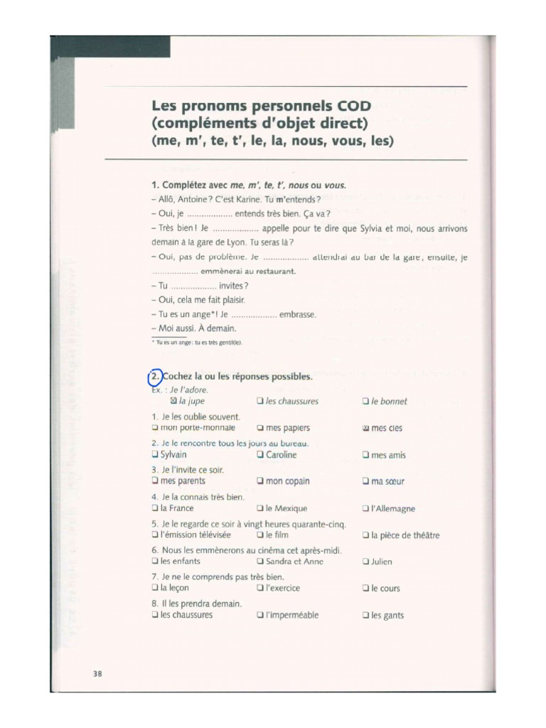 Exercices COD | PDF